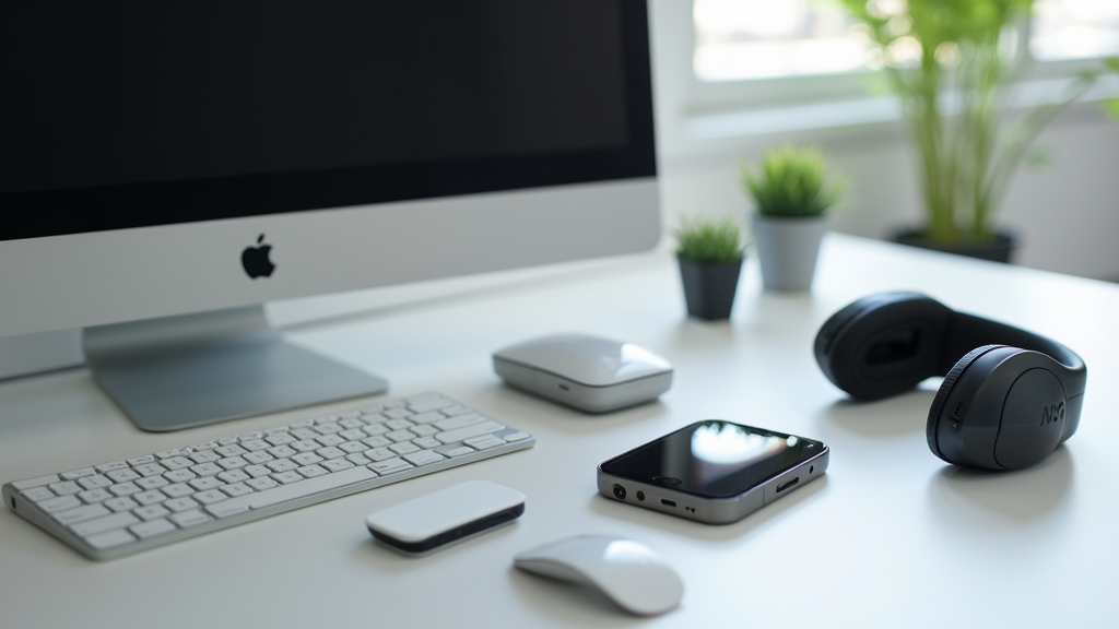A collection of new tech gadgets